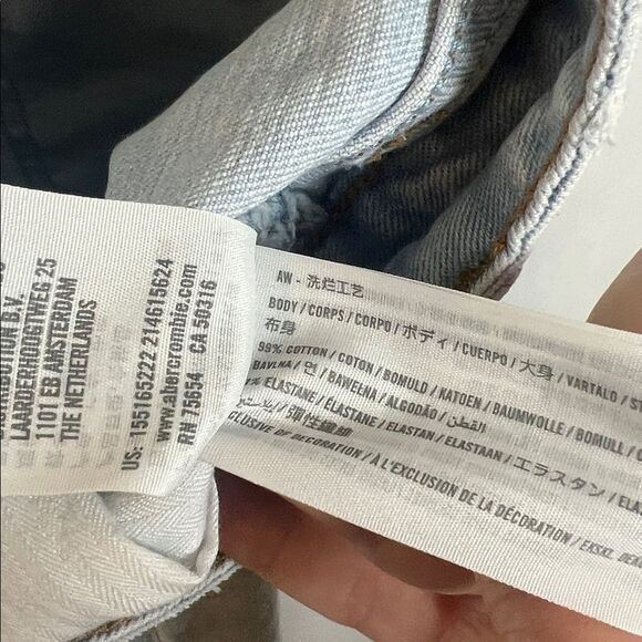 Abercrombie & Fitch The Skinny High Rise Curve Love 33 / 16 Light Wash Jeans - Picture 5 of 5